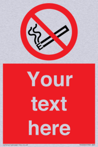 Custom No E-cigarettes / Vaping Sign